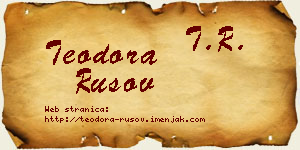 Teodora Rusov vizit kartica